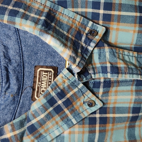 Contrast Color Button Down Plaid - Picture 5 of 6